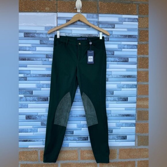 Polo Ralph Lauren Sz 4 Jodhpurs Equestrian Stretch Riding  Pants Dark Green NWT - Picture 1 of 13